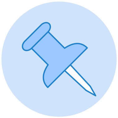 pin simgesi, vektör illüstrasyonu basit tasarım