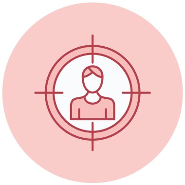 Hedef. Web simgesi basit illüstrasyon