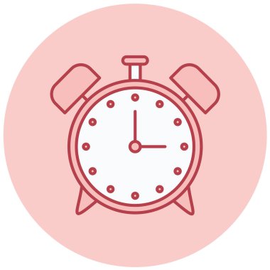 Alarm saat simgesi vektör illüstrasyonu