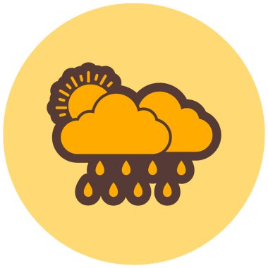 Yağmur. Web simgesi basit illüstrasyon