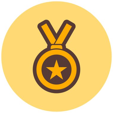 Madalya. Web simgesi basit illüstrasyon