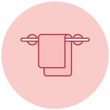 Havlu simgesinin vektör illüstrasyonu