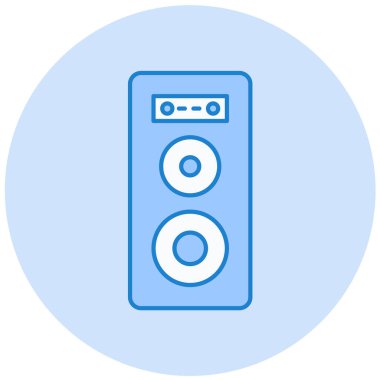 Konuşmacı. Web simgesi basit illüstrasyon