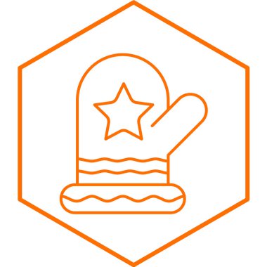 mitten simge vektör çizim