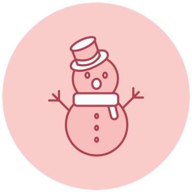 Kardan adam. Web simgesi basit illüstrasyon