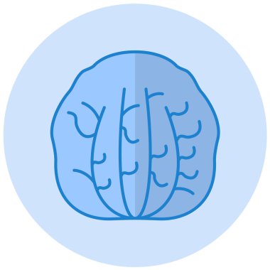 Beyin. Web simgesi basit illüstrasyon