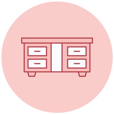 Dolap. Web simgesi basit illüstrasyon