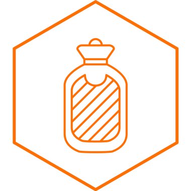 Sıcak su simgesi beyaz arkaplanda izole edildi. vektör illüstrasyonu