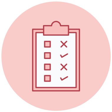 Kontrol listesi. Web simgesi basit illüstrasyon