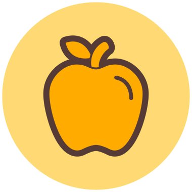 elma ikonu vektör illüstrasyonu