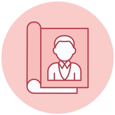 Öğrenci. Web simgesi basit illüstrasyon