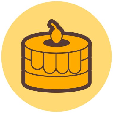 Kek. Web simgesi basit illüstrasyon