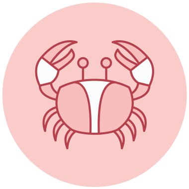 Yengeç simgesi, vektör çizimi