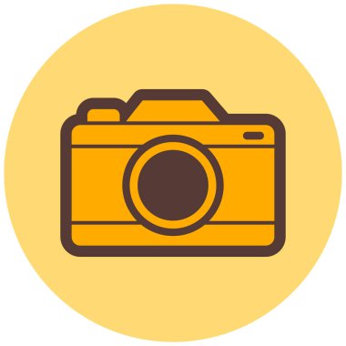 Kamera. Web simgesi basit illüstrasyon