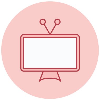 Televizyon. Web simgesi basit illüstrasyon