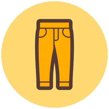 Pantolon. Web simgesi basit illüstrasyon