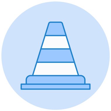 Trafik konisi vektör simgesi