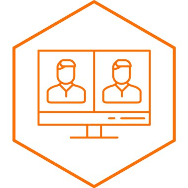 İş insanları simgesinin vektör illüstrasyonu