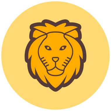 aslan başı ikon vektör illüstrasyonu
