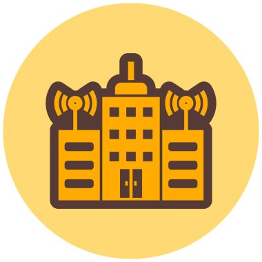 Modern şehir simgesinin vektör illüstrasyonu