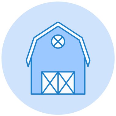 Ahır. Web simgesi basit illüstrasyon