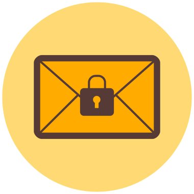 Güvenli. Web simgesi basit illüstrasyon