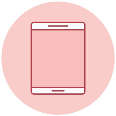 dijital tablet simgesi. Web tasarımı için akıllı telefon vektör simgelerinin basit çizimi