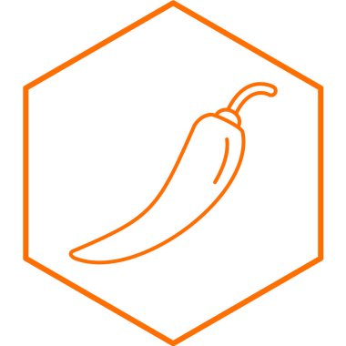 Chili biberi ikonu. Vektör illüstrasyonu