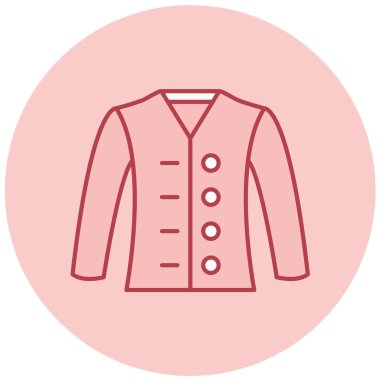 Ceket simgesi, vektör illüstrasyonu