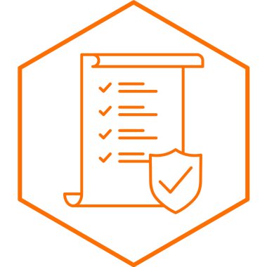 Düzenleyici simge sarı arkaplanda izole edildi. Kontrol listesi işareti. vektör illüstrasyonu