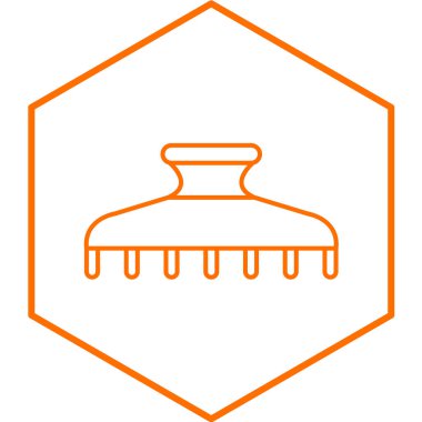 Saç klempi simgesi. vektör illüstrasyonu