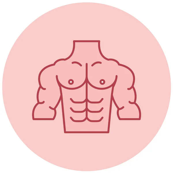 Human Body Flat Vector Icon — Stock vektor