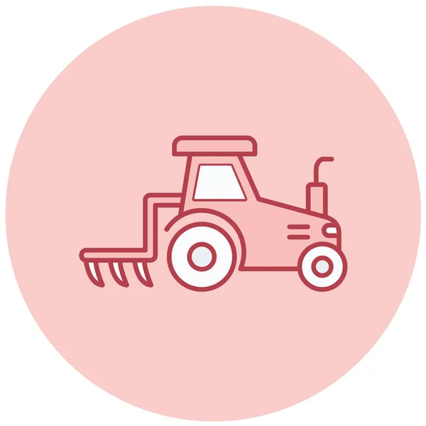Трактор Веб Іконка Проста Ілюстрація — стоковий вектор