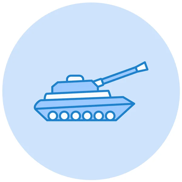 Tank Web Icoon Eenvoudige Illustratie — Stockvector