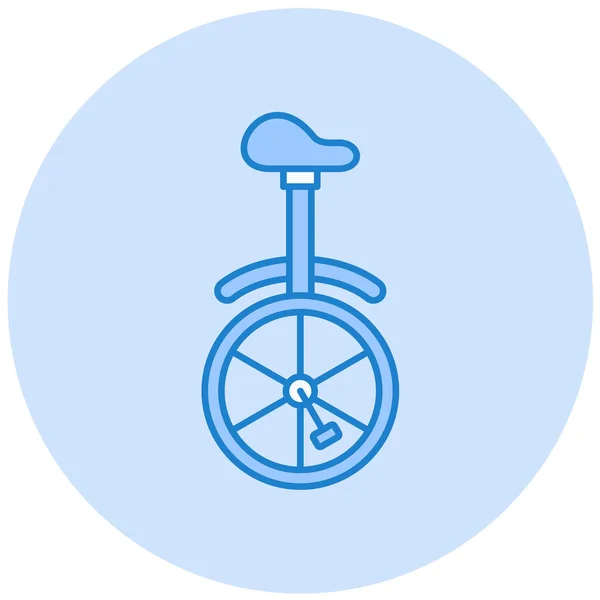 Bicicletta Una Ruota Icona Web Semplice Illustrazione — Vettoriale Stock