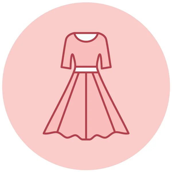 Kleid Web Symbol Einfache Illustration — Stockvektor