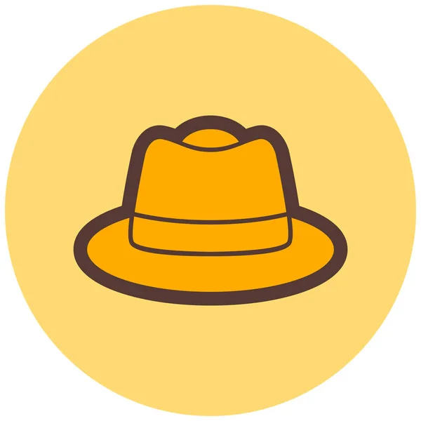 Sombrero Icono Web Ilustración Simple — Vector de stock