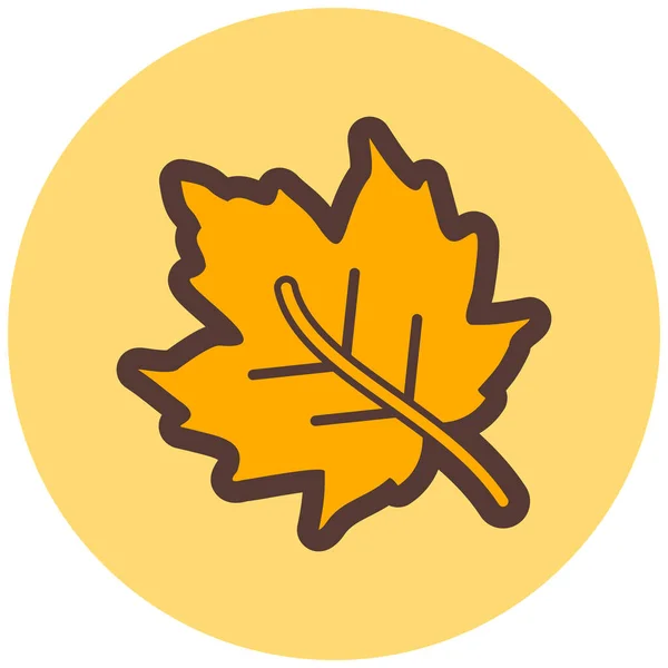 Ikon Daun Maple Ilustrasi Vektor - Stok Vektor