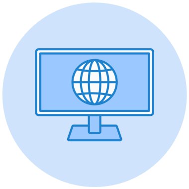 vektör lcd simgesi illüstrasyonu