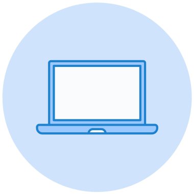 laptop vektör simgesi modern basit illüstrasyon