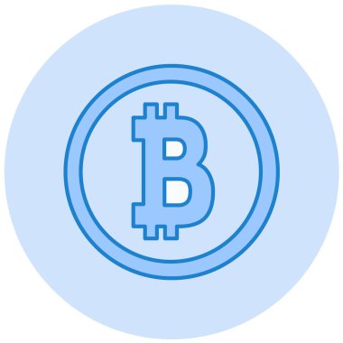 bitcoin. Web simgesi basit illüstrasyon