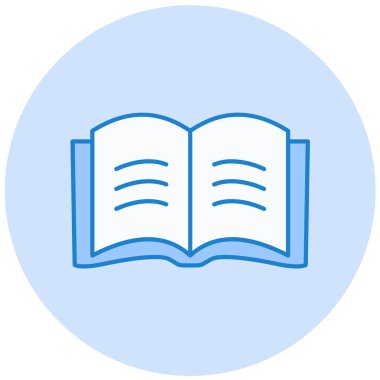 Kitap. Web simgesi basit illüstrasyon