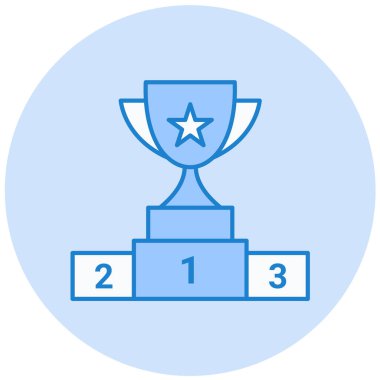 Kupa. Web simgesi basit illüstrasyon