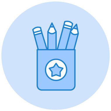 Kalem. Web simgesi basit illüstrasyon