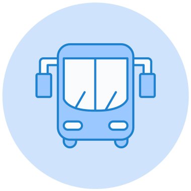 Otobüs. Web simgesi basit illüstrasyon