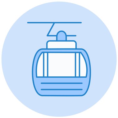 Teleferik. Web simgesi basit illüstrasyon