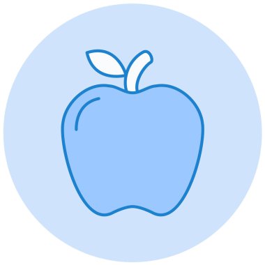 Elma. Web simgesi basit illüstrasyon