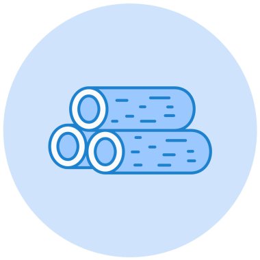 Kütükler. Web simgesi vektör illüstrasyonu