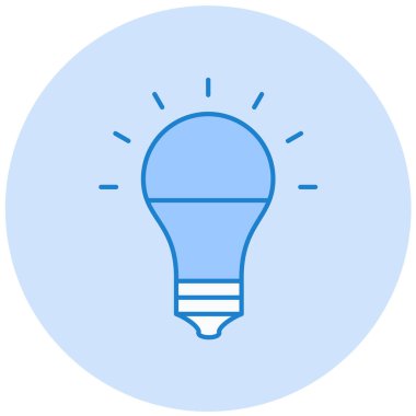 Ampul. Web simgesi basit illüstrasyon