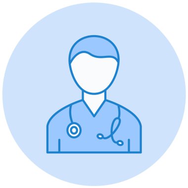 Doktor. Web simgesi basit illüstrasyon